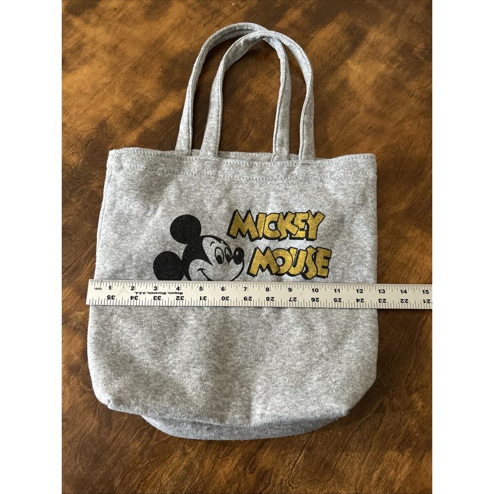 Disney Mickey Mouse Daiso Heather Gray Jersey Tote Bag Graphic Print Shopper - Picture 4 of 6